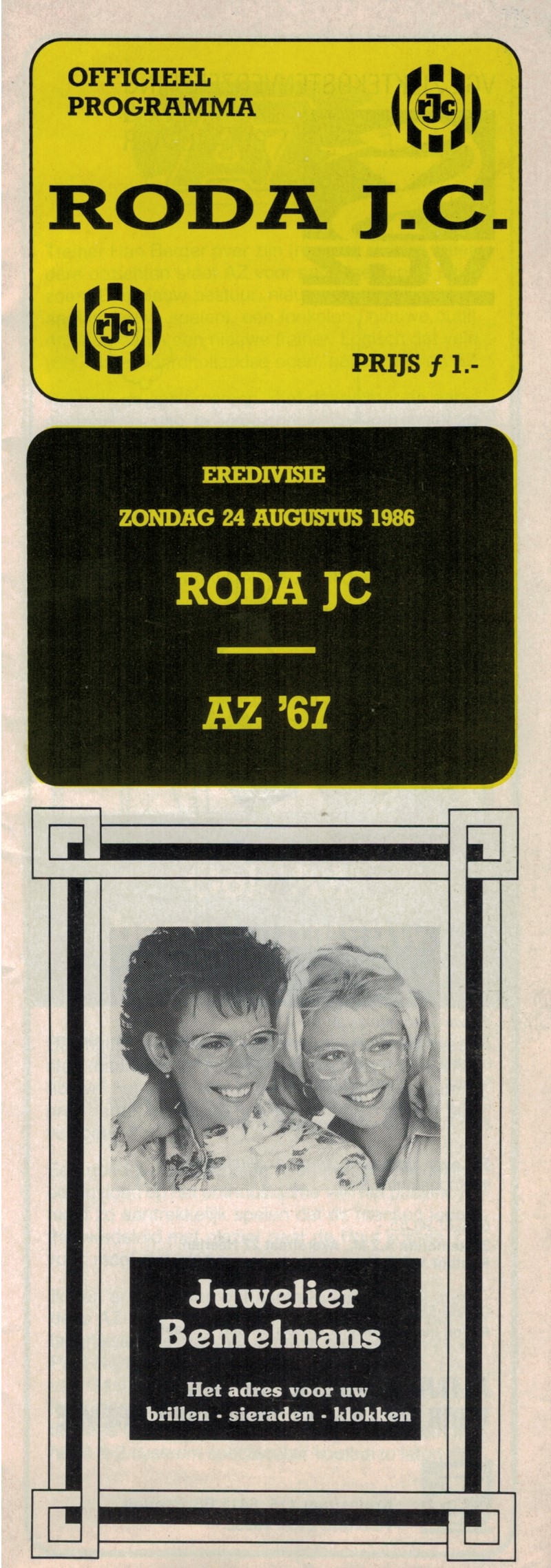 AZ Programma 24-aug-1986 Roda uit